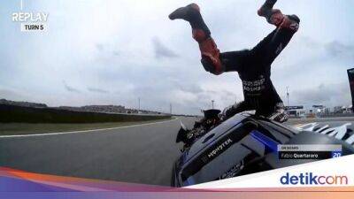 Detik-detik Quartararo Terpelanting di MotoGP Belanda