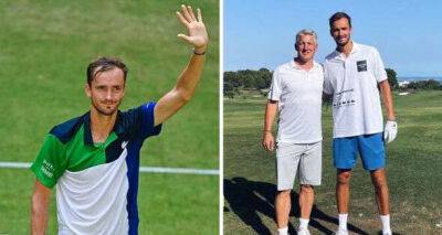 Daniil Medvedev cracks Wimbledon ban joke after playing golf with ex-Man Utd star
