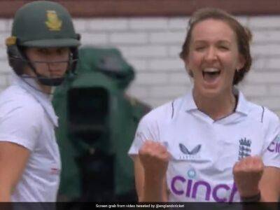Watch: South African Batter Andrie Steyn Leaves England Pacer Kate Cross' Delivery, Gets Bowled