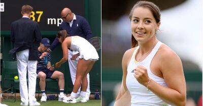 Lesia Tsurenko - Jodie Burrage - Wimbledon: Jodie Burrage praised for looking after stricken ballboy mid-match - givemesport.com - Britain - Ukraine