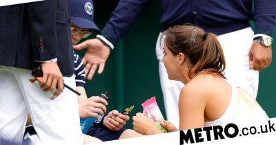 British Wimbledon competitor Jodie Burrage halts match to help unwell ball boy as uneasy BBC viewers express concern