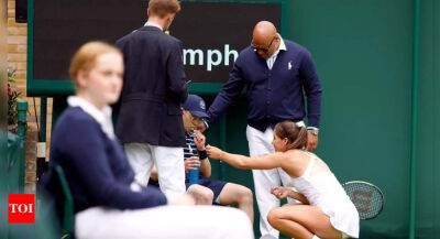 Lesia Tsurenko - Watch: Britain's Burrage plays Wimbledon Good Samaritan before early exit - timesofindia.indiatimes.com - Britain - Ukraine - London