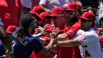 Julio Rodríguez - Phil Nevin - Nevin, Winker get biggest suspensions after Angels - Mariners brawl - tsn.ca - Los Angeles -  Los Angeles - county White -  Seattle