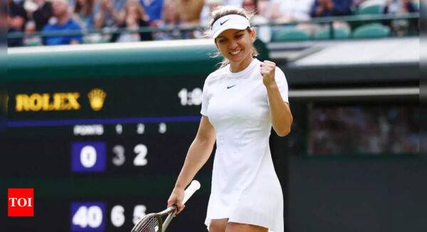 Former champion Simona Halep makes winning return to Wimbledon