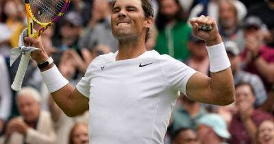 Rafael Nadal - Matteo Berrettini - Francisco Cerundolo - Nadal overcomes wobble to advance in four at Wimbledon - msn.com - France - Italy - Usa - Argentina - Australia