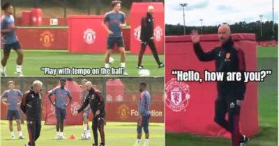 Fans are encouraged after seeing Erik ten Hag's first coaching session as Man Utd manager