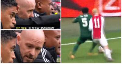 Erik ten Hag's first reaction to Tyrell Malacia in action shows how exciting a talent he is