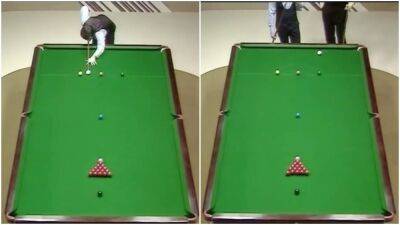 Craziest snooker break-off ever? Doug Mountjoy plays perfect shot
