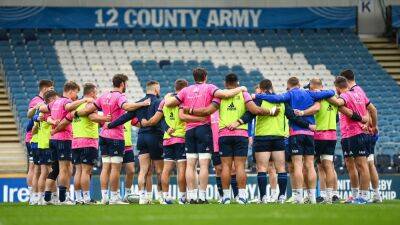 Johnny Sexton - James Lowe - Leo Cullen - Tadhg Furlong - Josh Van - Robbie Henshaw - Garry Ringrose - Leinster Rugby - 'I think it'll be there in the back of our minds' - Leinster hoping to channel their frustrations onto Glasgow - rte.ie - county Jack