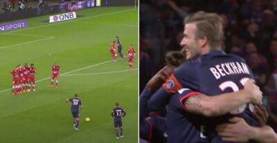 Zlatan Ibrahimovic's incredible free-kick in David Beckham's final game at PSG