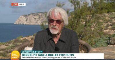 Good Morning Britain hosts shocked as Bernie Eccleston says he would "take a bullet" for Vladimir Putin in oddball interview