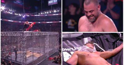 AEW Dynamite: Sammy Guevara thrown off Blood and Guts cage in truly bonkers spot