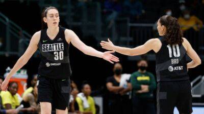 Breanna Stewart - Sue Bird - Tina Charles - Jewell Loyd - Bird sets WNBA career wins record as Storm beat Aces - tsn.ca - state Minnesota -  Las Vegas -  Seattle - county Gray