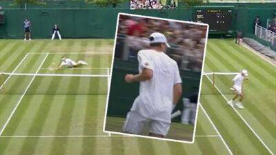 Wimbledon: Astonishing moment Britain's Alastair Gray celebrates before losing point against Taylor Fritz