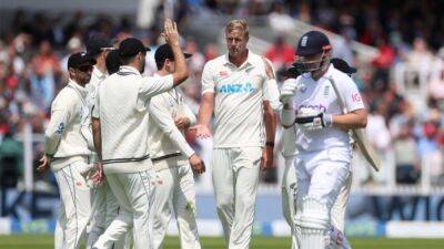 Stuart Broad - Jimmy Anderson - Kyle Jamieson - Daryl Mitchell - Colin De-Grandhomme - Tom Blundell - England 31-1 at lunch as they chase 277 for victory over New Zealand - channelnewsasia.com - New Zealand