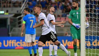 Joshua Kimmich - Serge Gnabry - Roberto Mancini - Gareth Southgate - Gianluigi Donnarumma - Davide Frattesi - Gianluca Scamacca - Lorenzo Pellegrini - Matteo Politano - Renato Dall - Wilfried Gnonto - Inexperienced Italy side hold Germany in Nations League - channelnewsasia.com - Germany - Italy - Argentina - Hungary