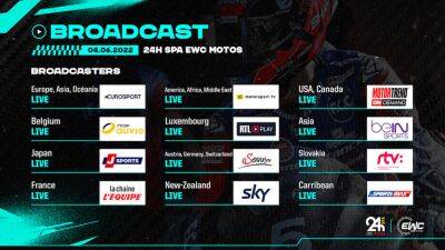 Where to watch the 24H SPA EWC Motos