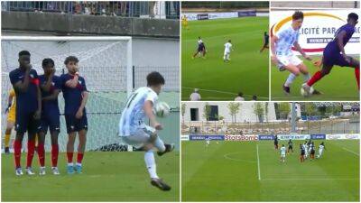 Alejandro Garnacho: Man Utd ace scores sublime free-kick for Argentina U20s v France