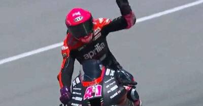 Aleix Espargaro - Watch: MotoGP star left red-faced at home race after celebrating victory one lap too early - msn.com