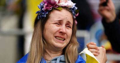 Ukraine fans in tears at Wales World Cup play-off as refugees gather in Cardiff while friends are targeted by Russian missiles back home