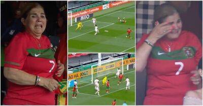 Cristiano Ronaldo's mum couldn't hold back the emotion as her son scored for Portugal