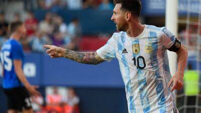 Lionel Messi - Copa America - Lionel Scaloni - Lionel Messi says Argentina 'could not close season any better' after rout of Estonia - thenationalnews.com - Qatar - Spain - Italy - Argentina - Mexico - Abu Dhabi - London - Poland - Estonia - Saudi Arabia