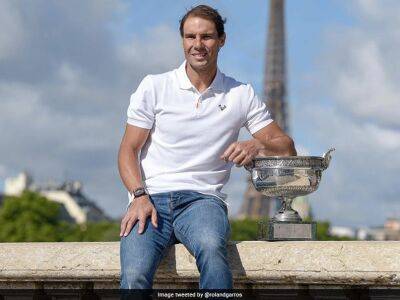 Rafael Nadal Poses With French Open Trophy With Eiffel Tower In Background. See Pic