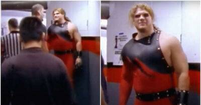 Rare footage of Kane unmasked backstage during the WWE Attitude Era is so weird to see
