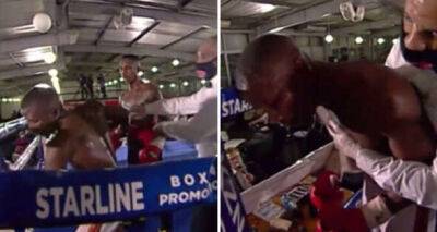Boxer who threw punches at thin air in scary footage 'fighting for his life in hospital'