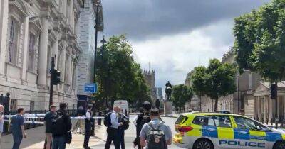 Roads closed around Downing Street and heavy police presence at Parliament Street in London due to a 'suspicious package' - live updates