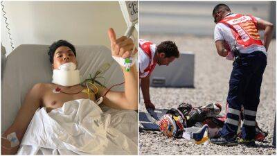 MotoGP: Taka Nakagami shares hospital snap as he recovers from nasty Catalan GP crash