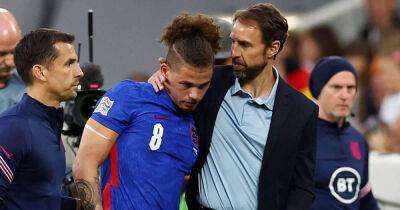 Harry Kane - Gareth Southgate - Nico Schlotterbeck - Jonas Hofmann - Southgate reveals ‘severe’ nature of Kalvin Phillips injury; Kane reacts to 50 for England - msn.com - Germany - Jordan
