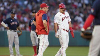 Angels' Trout leaves game with left groin tightness