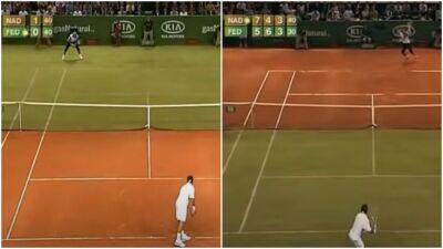 Rafael Nadal vs Roger Federer on a 50-50 court of clay and grass in 2007