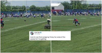 New York Giants: QB Daniel Jones comes under fire from reporter as minicamp footage emerges