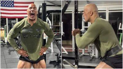 Dwayne 'The Rock' Johnson doesn't miss leg day as new photo shows