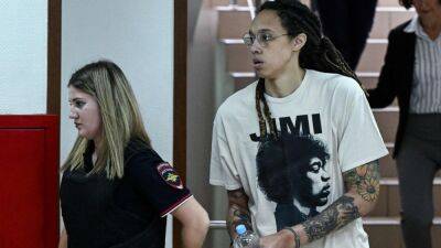 WNBA star Brittney Griner appears in Moscow-area court for trial on cannabis possession charges