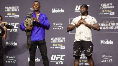 Israel Adesanya, Jared Cannonier make weight for UFC middleweight title bout at UFC 276