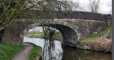 Section of canal tow-path beneath 230-year-old bridge at risk of collaspe - manchestereveningnews.co.uk