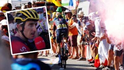 'Too crazy!' - Geraint Thomas urges fans 'to let us race' after being 'hit' on Alpe d’Huez at Tour de France