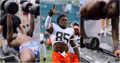 David Njoku: Cleveland Browns tight end looks shredded in latest workout video