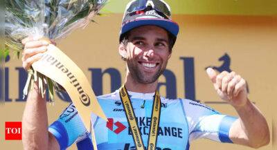 Tadej Pogacar - Geraint Thomas - Michael Matthews - Romain Bardet - Jonas Vingegaard - Cycling: Michael Matthews wins Tour de France stage 14 - timesofindia.indiatimes.com - France - Italy - county Thomas