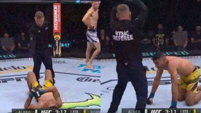 Michael Bisping - Gilbert Burns - Aljamain Sterling - UFC Fight Night: Pro fighters react to bizzare finish on Prelims - givemesport.com - Britain - Brazil - state New York - county Island - county Long