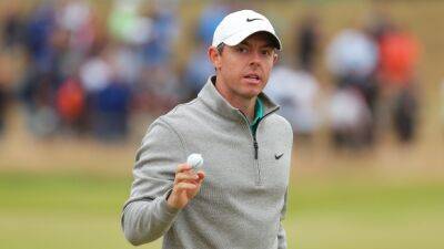 McIlroy, Hovland avoid blunders to share Open Championship lead
