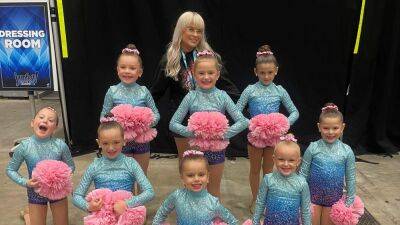 American dream as tiny cheerleaders fly the flag for Britain