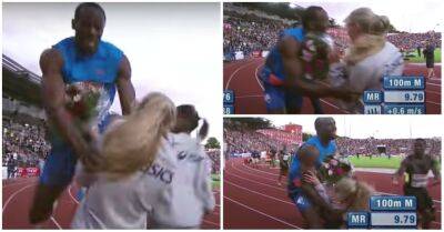 Usain Bolt - Usain Bolt 100m: Olympic legend's reaction to crash with flower girl in 2012 - givemesport.com - Sweden - Jamaica