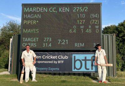 Bruno Hagan, 14, becomes youngest senior-team centurion in Marden Cricket Club's 233-year history