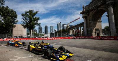 Colton Herta - Felix Rosenqvist - Herta hindered by hair in Toronto IndyCar race with balaclava issue - msn.com -  Indianapolis