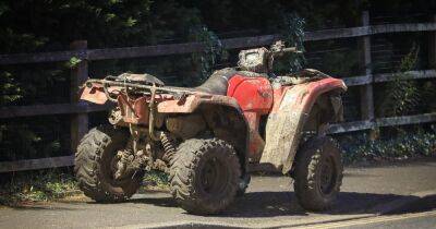 Man and woman rushed to hospital as police seal off road after quad bike crash
