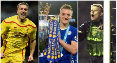 Jamie Vardy - Erling Haaland - Kieffer Moore - Peter Schmeichel - Championship - Vardy, Schmeichel, Klose: 11 footballers who had to work normal jobs - givemesport.com -  Leicester - county Moore